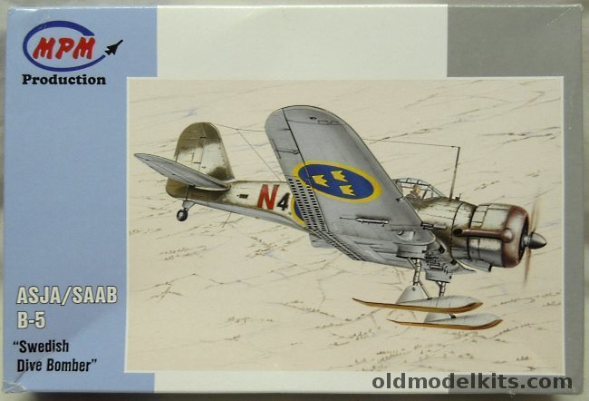 MPM 1/72 ASJA Saab B-5 Swedish Dive Bomber, 72514 plastic model kit